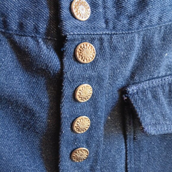 26x30 Vintage 70's Bobby Brooks High-Waist Flared Denim Jeans Snap Fly Hippie - Picture 4 of 8